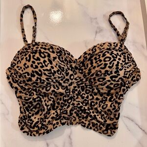 Iris Animal Print Bustier Top